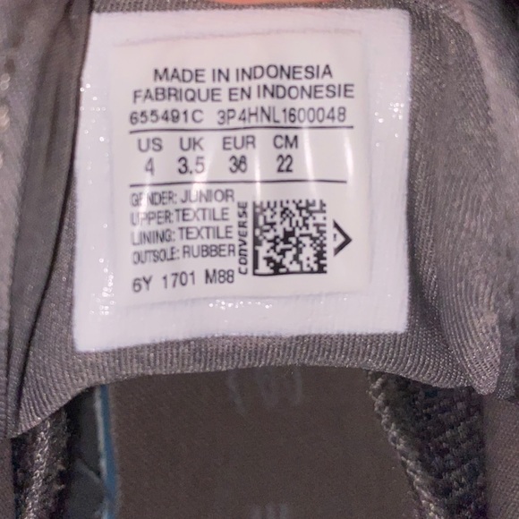 converse grey mid top shoes - Picture 4 of 4